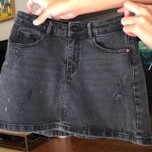 Zara washed black mini skirt.